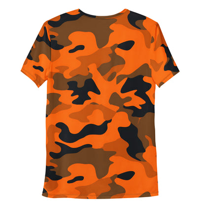 Orange Camouflage v1 Sport-T-Shirt für Herren Sport T-Shirt JLR Design