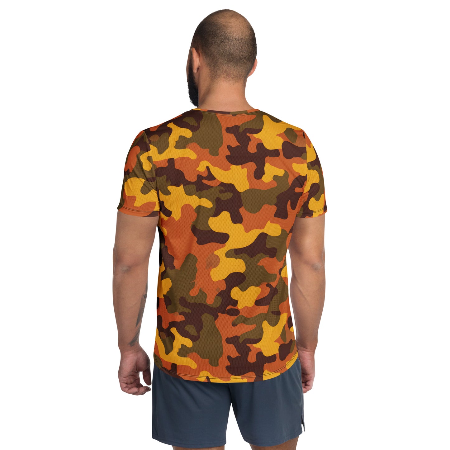 Orange Camouflage v2 Sport-T-Shirt für Herren Sport T-Shirt JLR Design