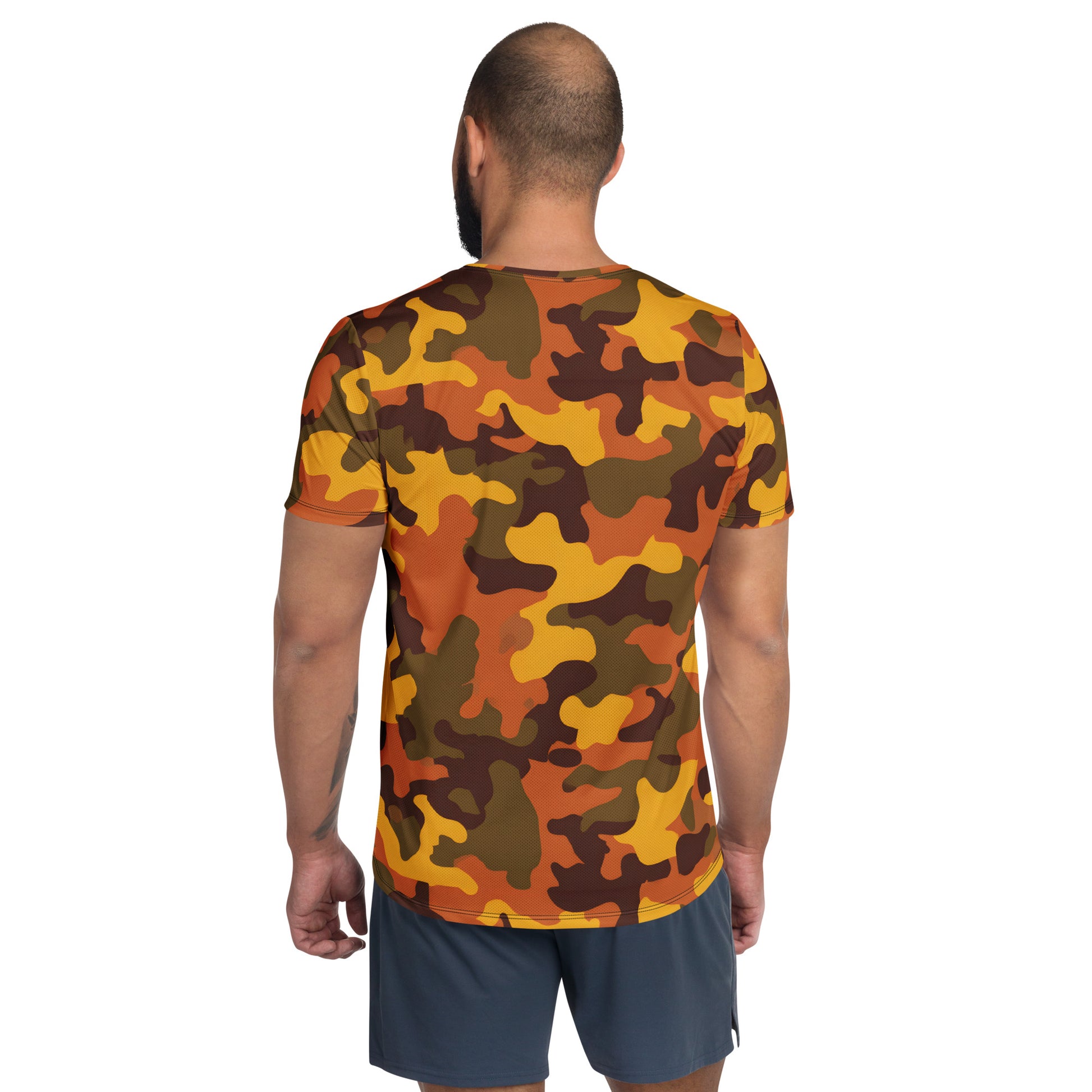 Orange Camouflage v2 Sport-T-Shirt für Herren Sport T-Shirt JLR Design