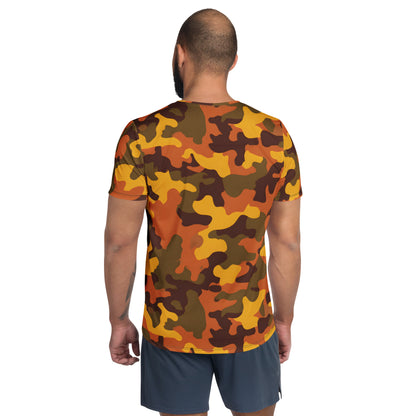 Orange Camouflage v2 Sport-T-Shirt für Herren Sport T-Shirt JLR Design