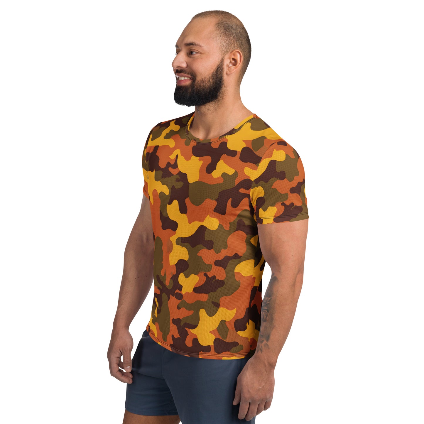 Orange Camouflage v2 Sport-T-Shirt für Herren Sport T-Shirt JLR Design
