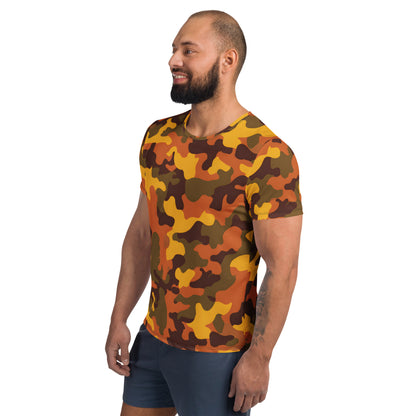 Orange Camouflage v2 Sport-T-Shirt für Herren Sport T-Shirt JLR Design