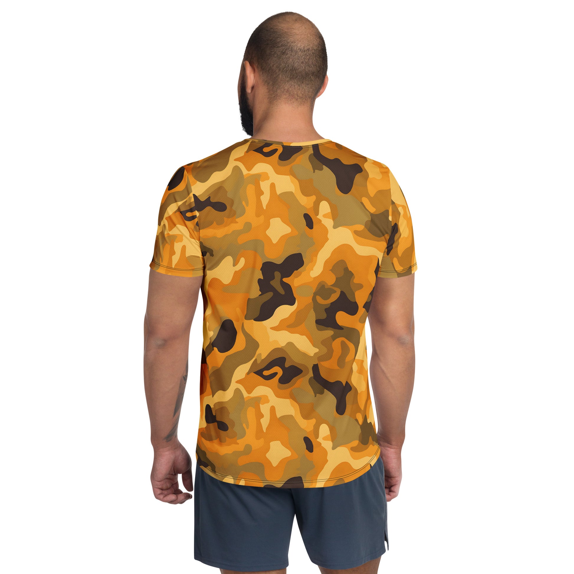 Orange Camouflage v3 Sport-T-Shirt für Herren Sport T-Shirt JLR Design