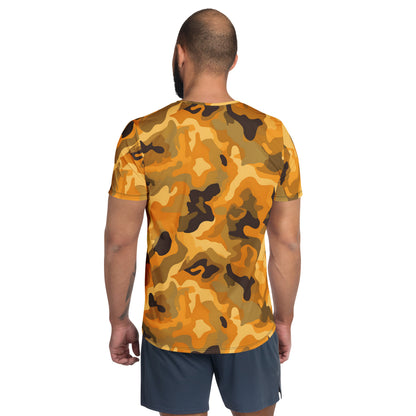 Orange Camouflage v3 Sport-T-Shirt für Herren Sport T-Shirt JLR Design