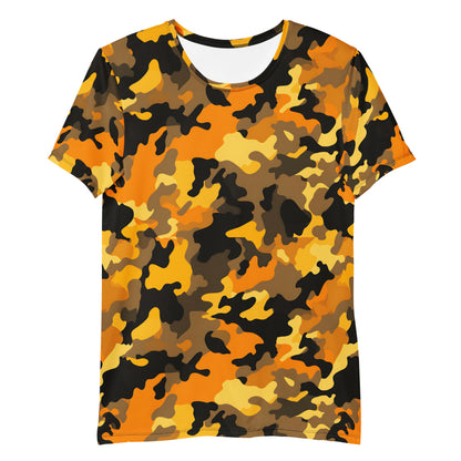 Orange Camouflage v4 Sport-T-Shirt für Herren Sport T-Shirt JLR Design