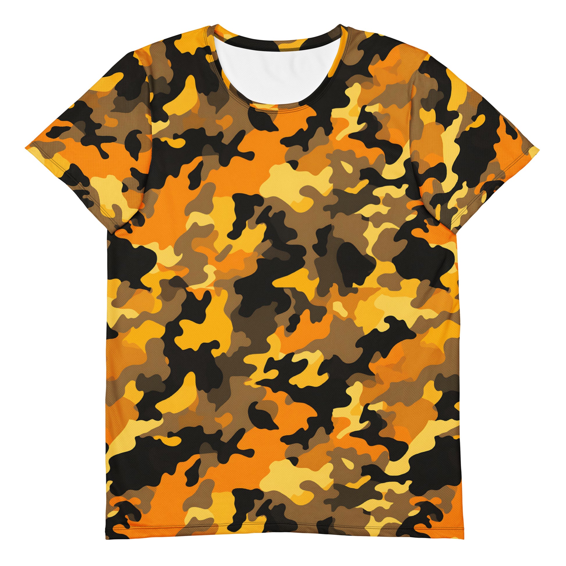 Orange Camouflage v4 Sport-T-Shirt für Herren Sport T-Shirt JLR Design