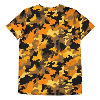 Orange Camouflage v4 Sport-T-Shirt für Herren Sport T-Shirt JLR Design