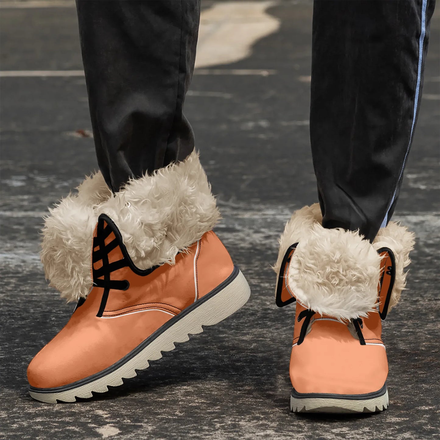 orange-chic-boots-mit-pluschfutter-stiefel-jlr-design-3 - JLR Design