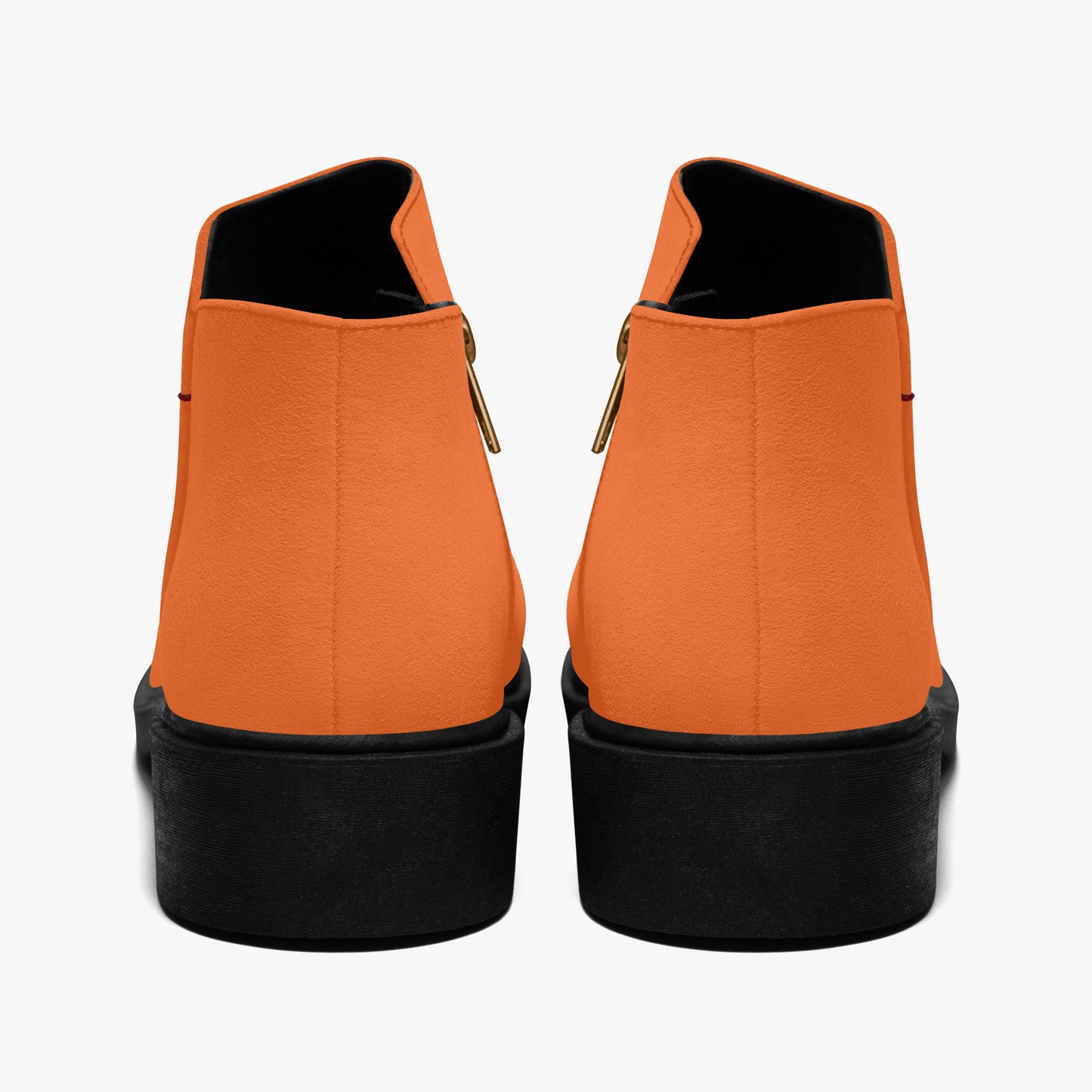 Orange elegante Reißverschluss-Stiefeletten Boots JLR Design