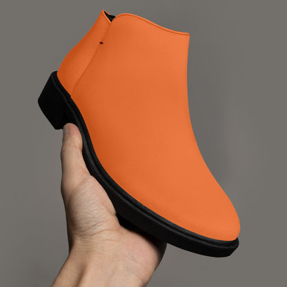 Orange elegante Reißverschluss-Stiefeletten Boots JLR Design
