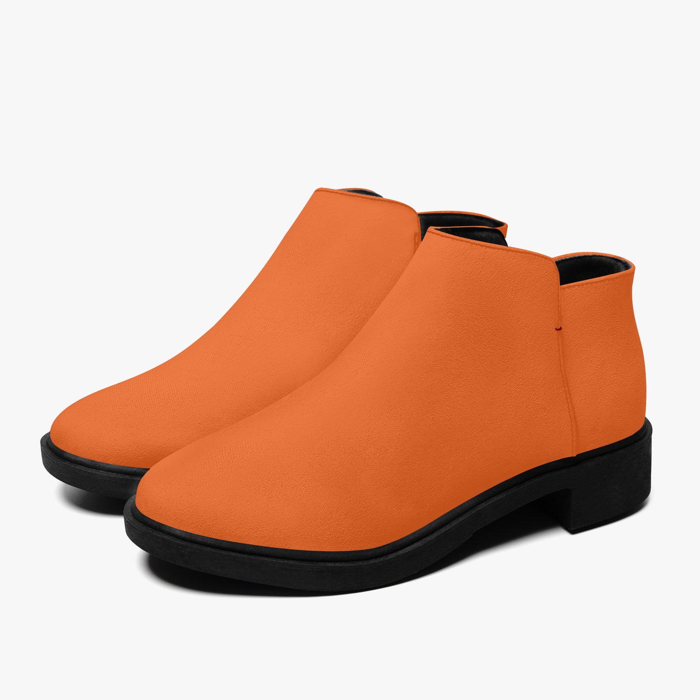 Orange elegante Reißverschluss-Stiefeletten Boots JLR Design