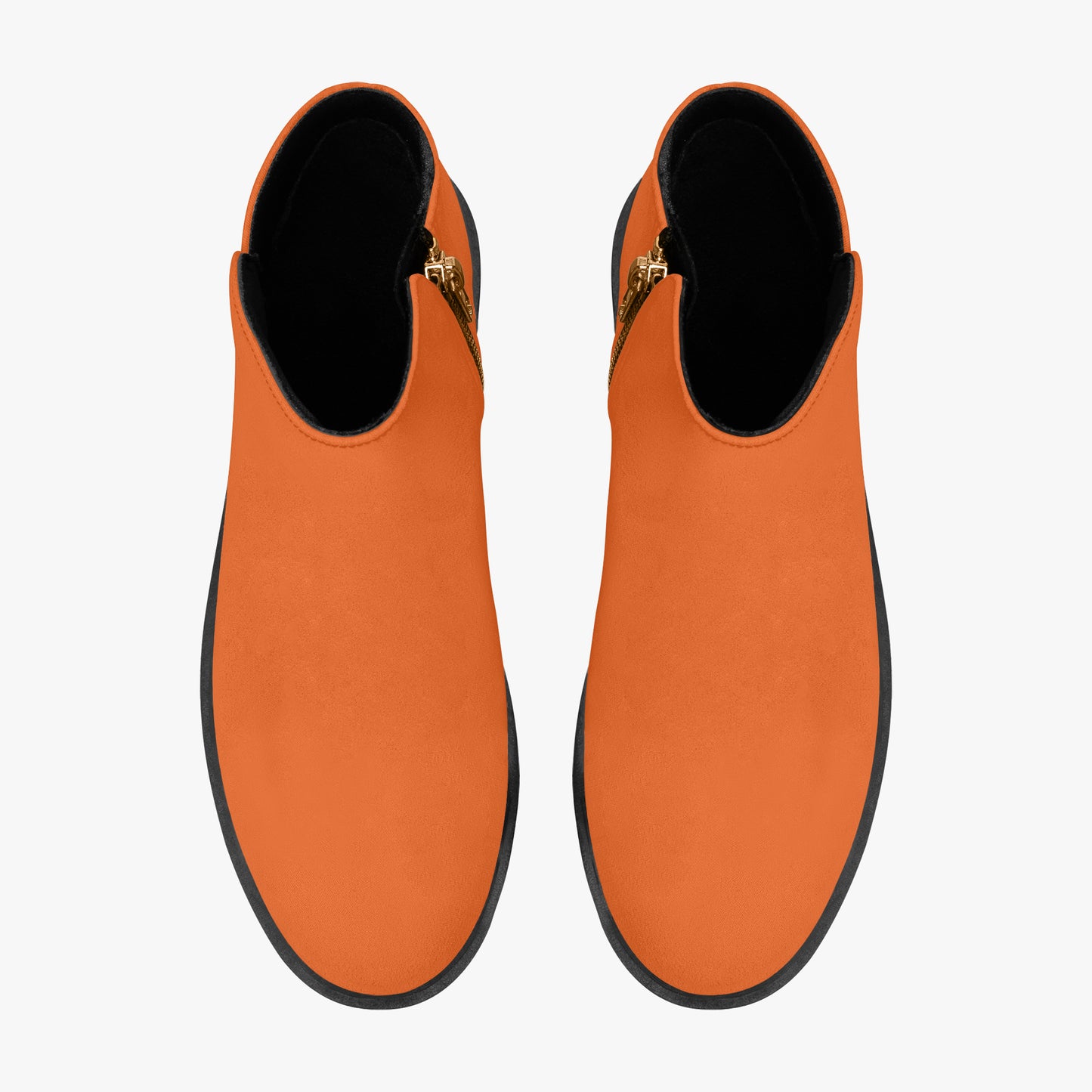 Orange elegante Reißverschluss-Stiefeletten Boots JLR Design