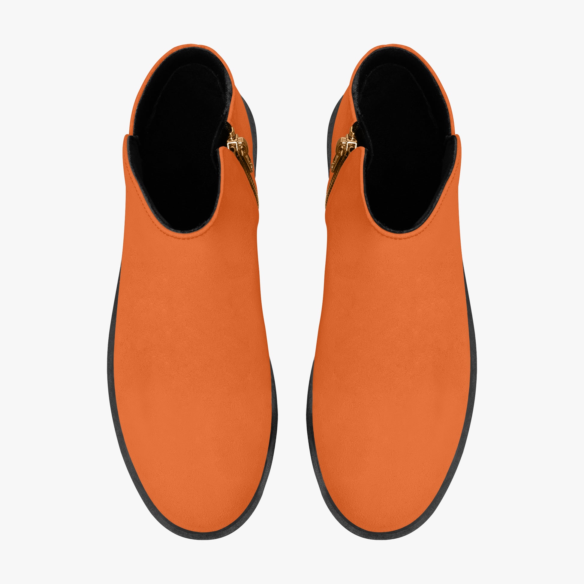 Orange elegante Reißverschluss-Stiefeletten Boots JLR Design