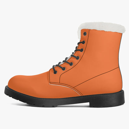 Orange Faux Fur Leder Boots Boots JLR Design