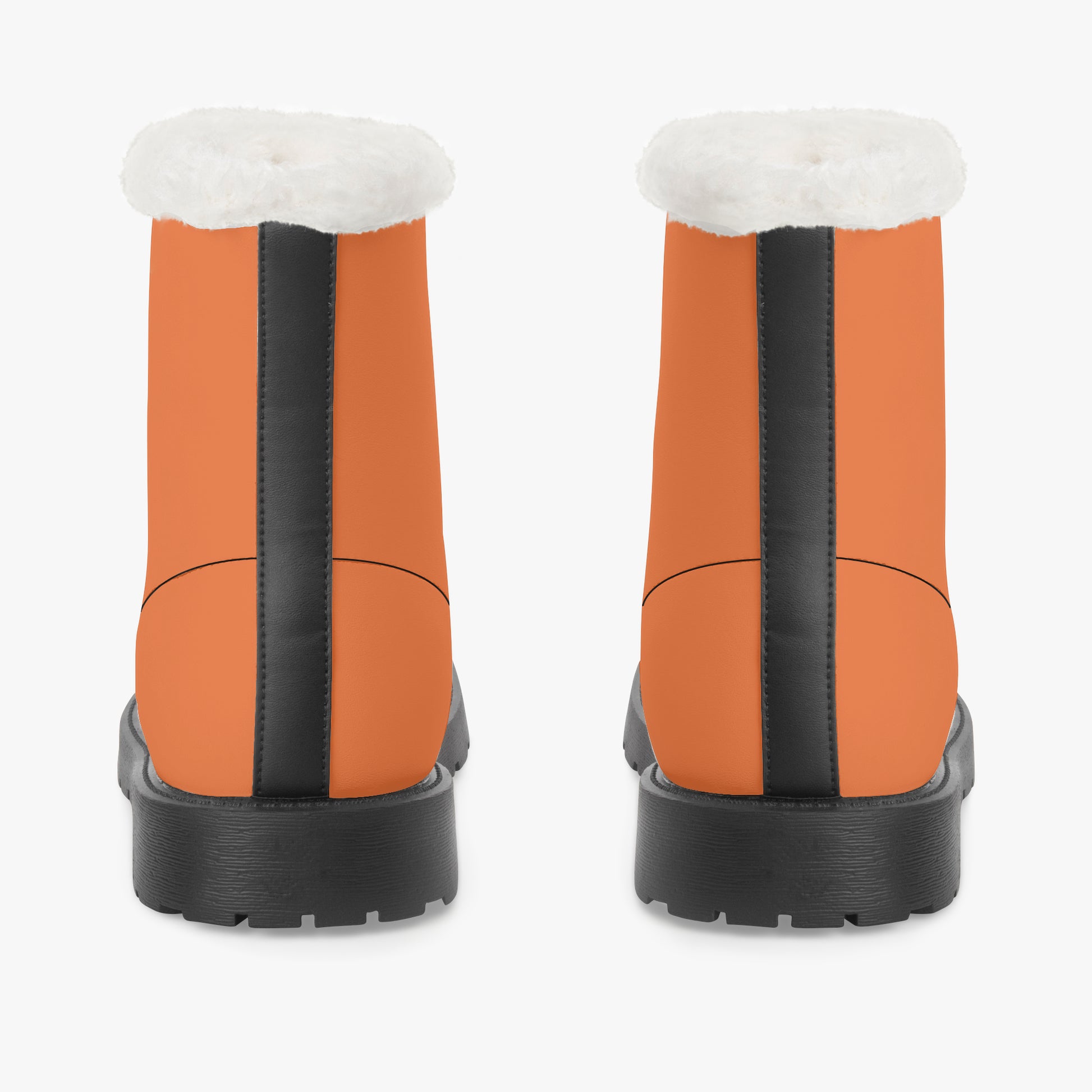 Orange Faux Fur Leder Boots Boots JLR Design