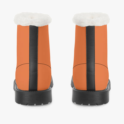 Orange Faux Fur Leder Boots Boots JLR Design