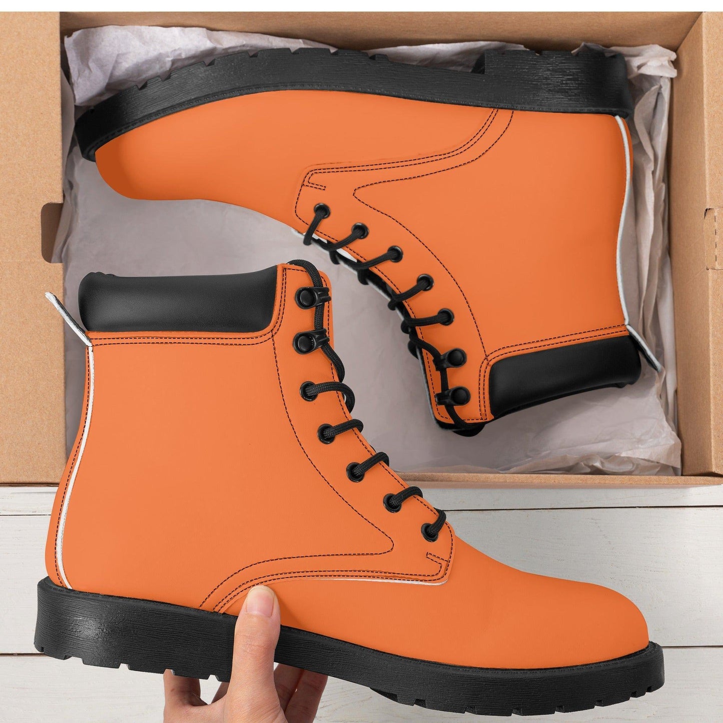 Orange Ganzjahres Stiefel für Herren Lederstiefel 74.99 Ganzjahres, Herren, Lederstiefel, Orange JLR Design