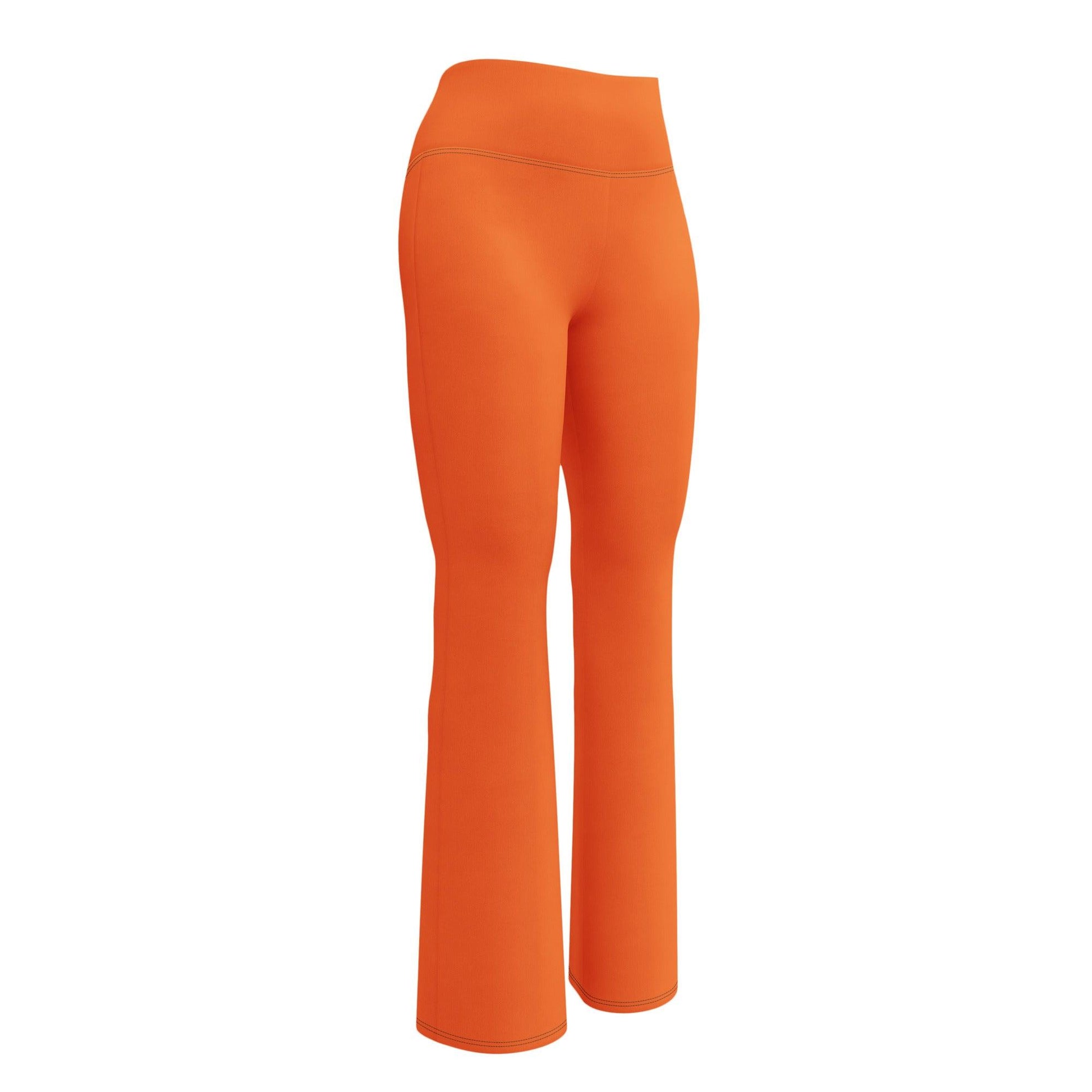 Orange High Waist Flare Leggings Flare Leggings 59.99 Flare, High, Leggings, Polyester, Waist JLR Design