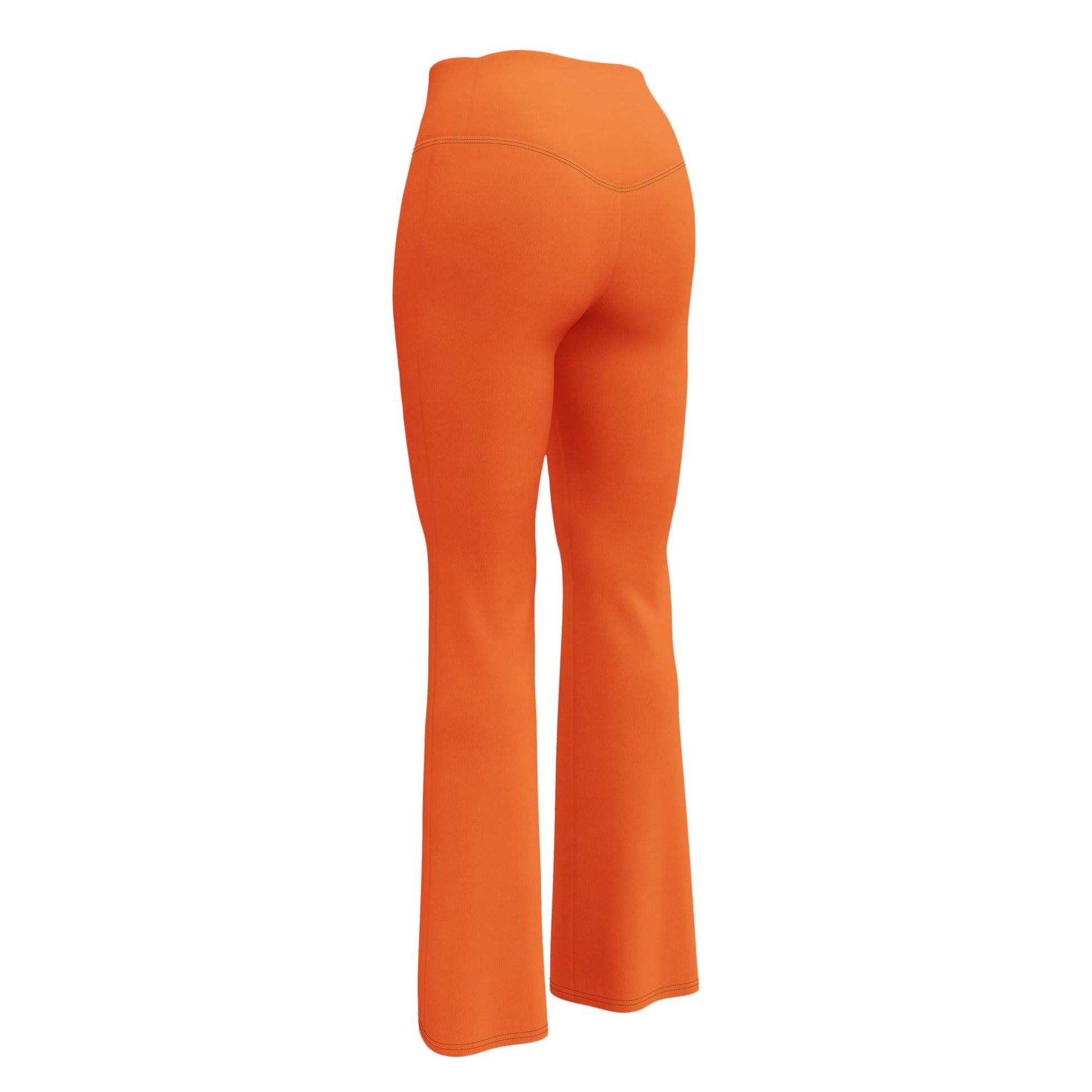 Orange High Waist Flare Leggings Flare Leggings 59.99 Flare, High, Leggings, Polyester, Waist JLR Design