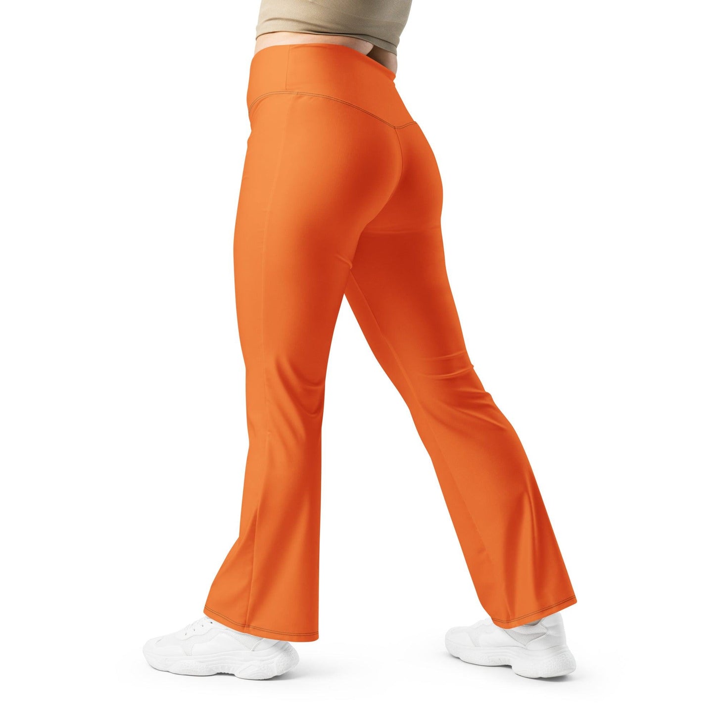 Orange High Waist Flare Leggings Flare Leggings 59.99 Flare, High, Leggings, Polyester, Waist JLR Design