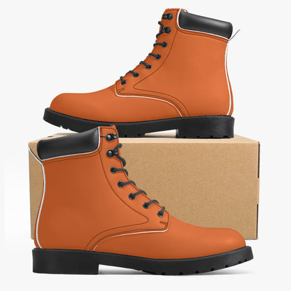 Orange Leder Boots | Stylische und Warme Winterstiefel Boots JLR Design