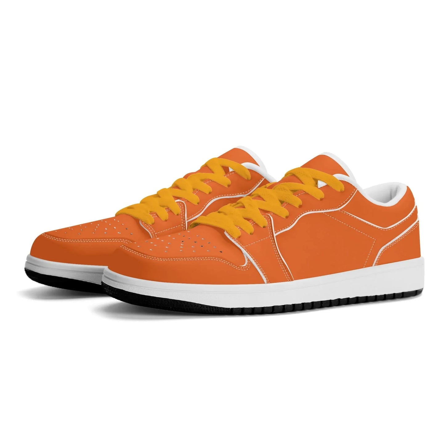 orange-low-top-leder-sneaker-fur-damen-sneaker-jlr-design-10035 - JLR Design