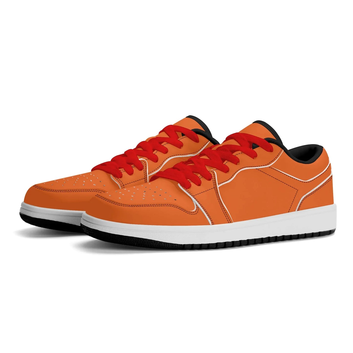 orange-low-top-leder-sneaker-fur-herren-sneaker-jlr-design-78946 - JLR Design