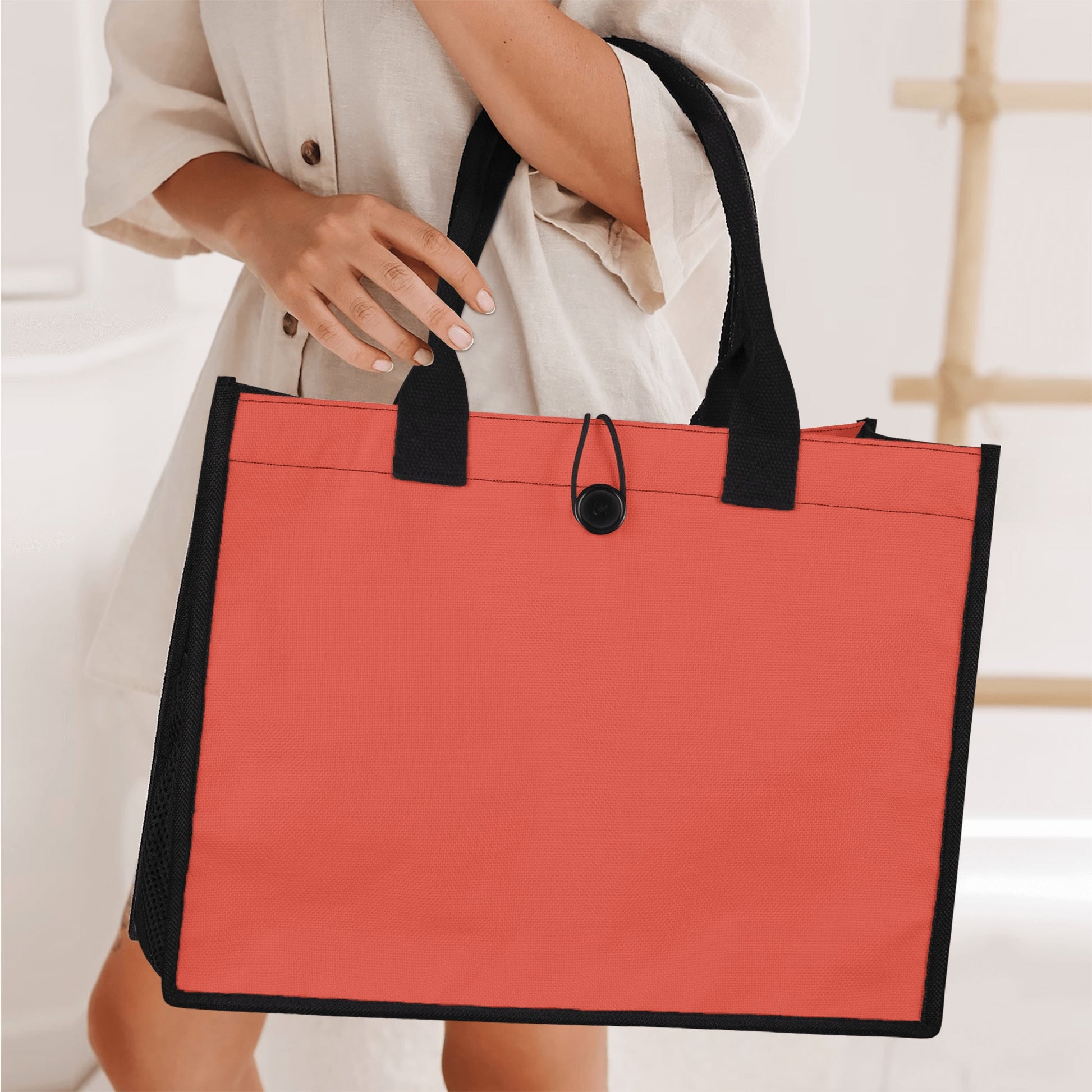 Orange Red Canvas Shopper Tasche Einkaufstasche JLR Design