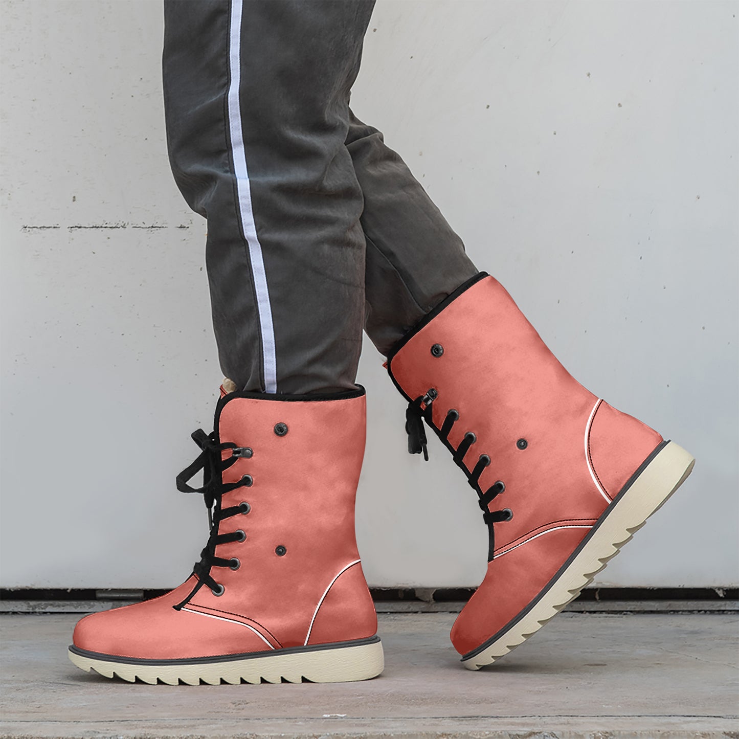 Orange Red Chic Boots mit Plüschfutter Stiefel JLR Design