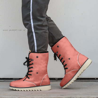 Orange Red Chic Boots mit Plüschfutter Stiefel JLR Design