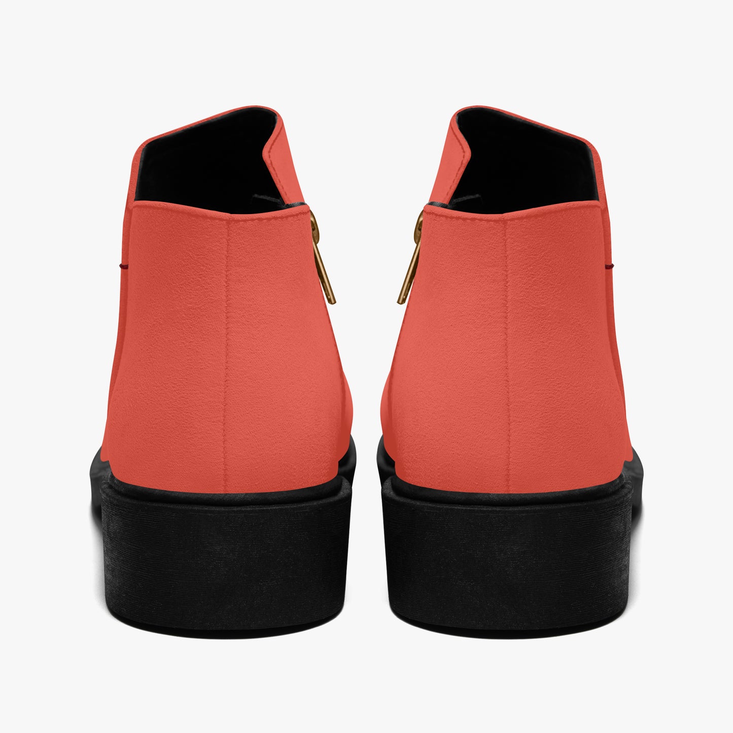 Orange Red elegante Reißverschluss-Stiefeletten Stiefeletten JLR Design