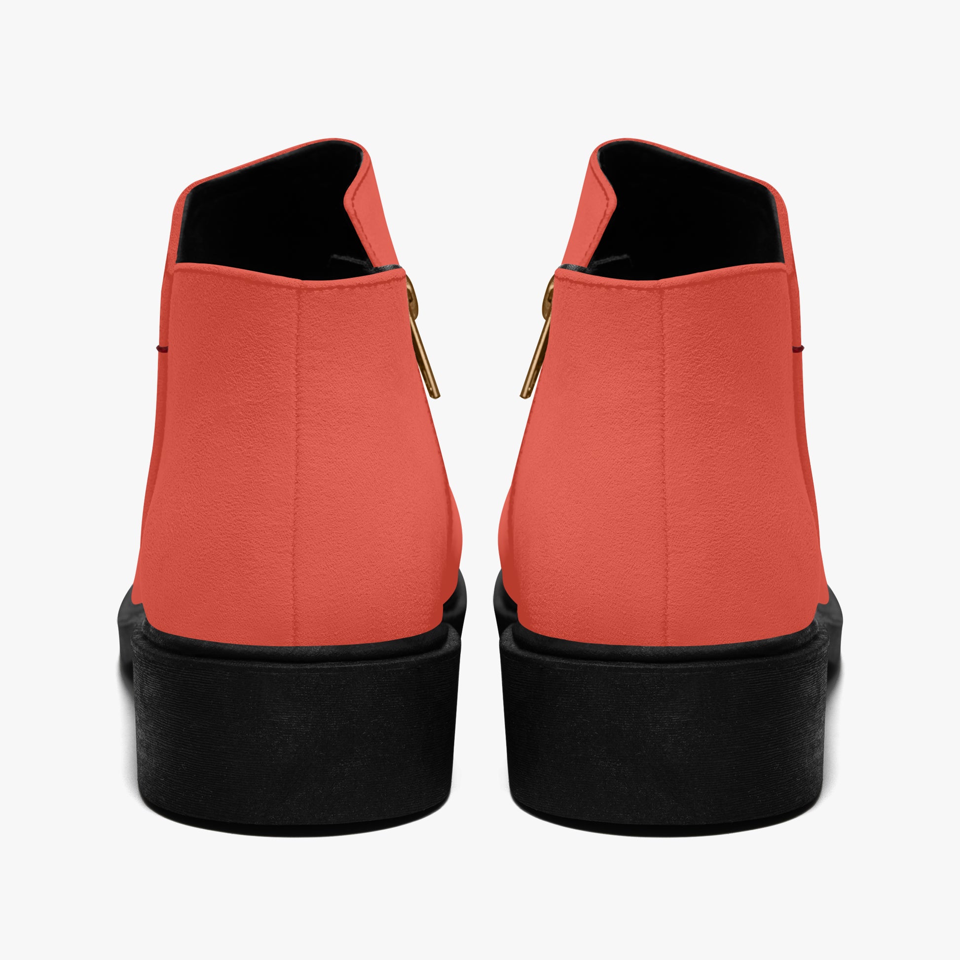 Orange Red elegante Reißverschluss-Stiefeletten Stiefeletten JLR Design