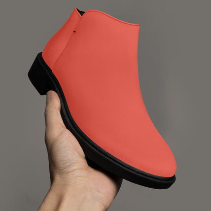 Orange Red elegante Reißverschluss-Stiefeletten Stiefeletten JLR Design