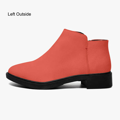 Orange Red elegante Reißverschluss-Stiefeletten Stiefeletten JLR Design