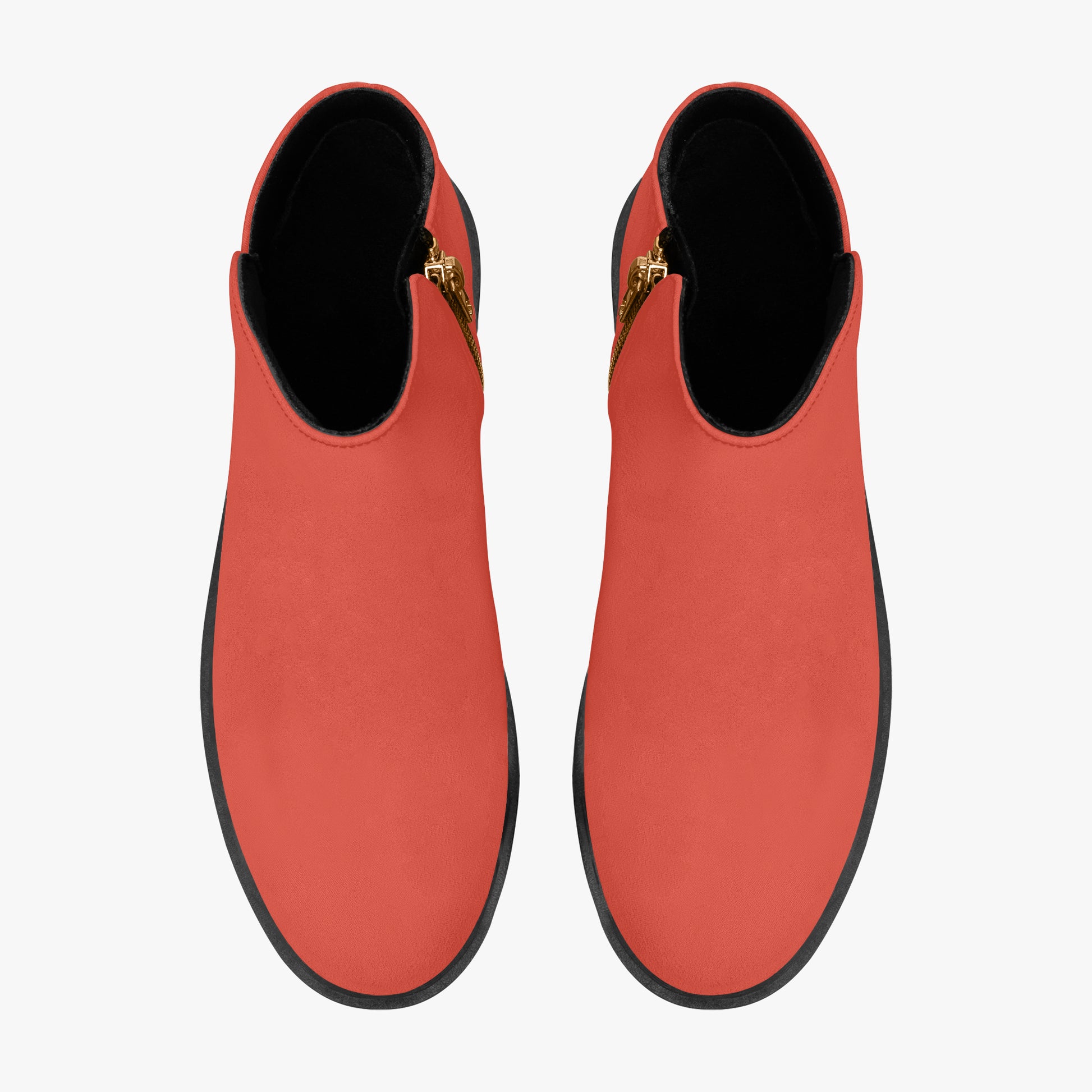 Orange Red elegante Reißverschluss-Stiefeletten Stiefeletten JLR Design