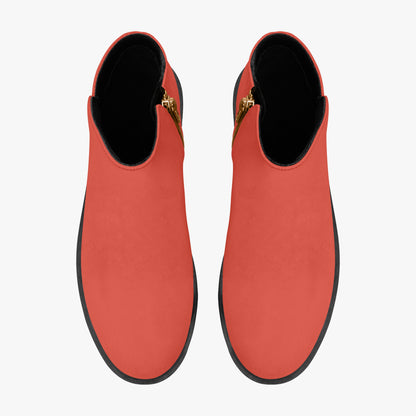 Orange Red elegante Reißverschluss-Stiefeletten Stiefeletten JLR Design