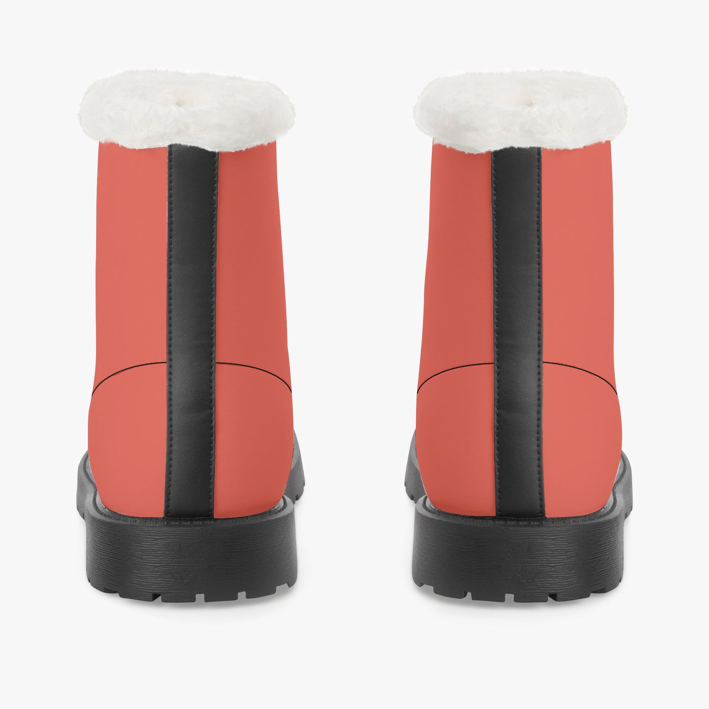 Orange Red Faux Fur Leder Boots Boots JLR Design