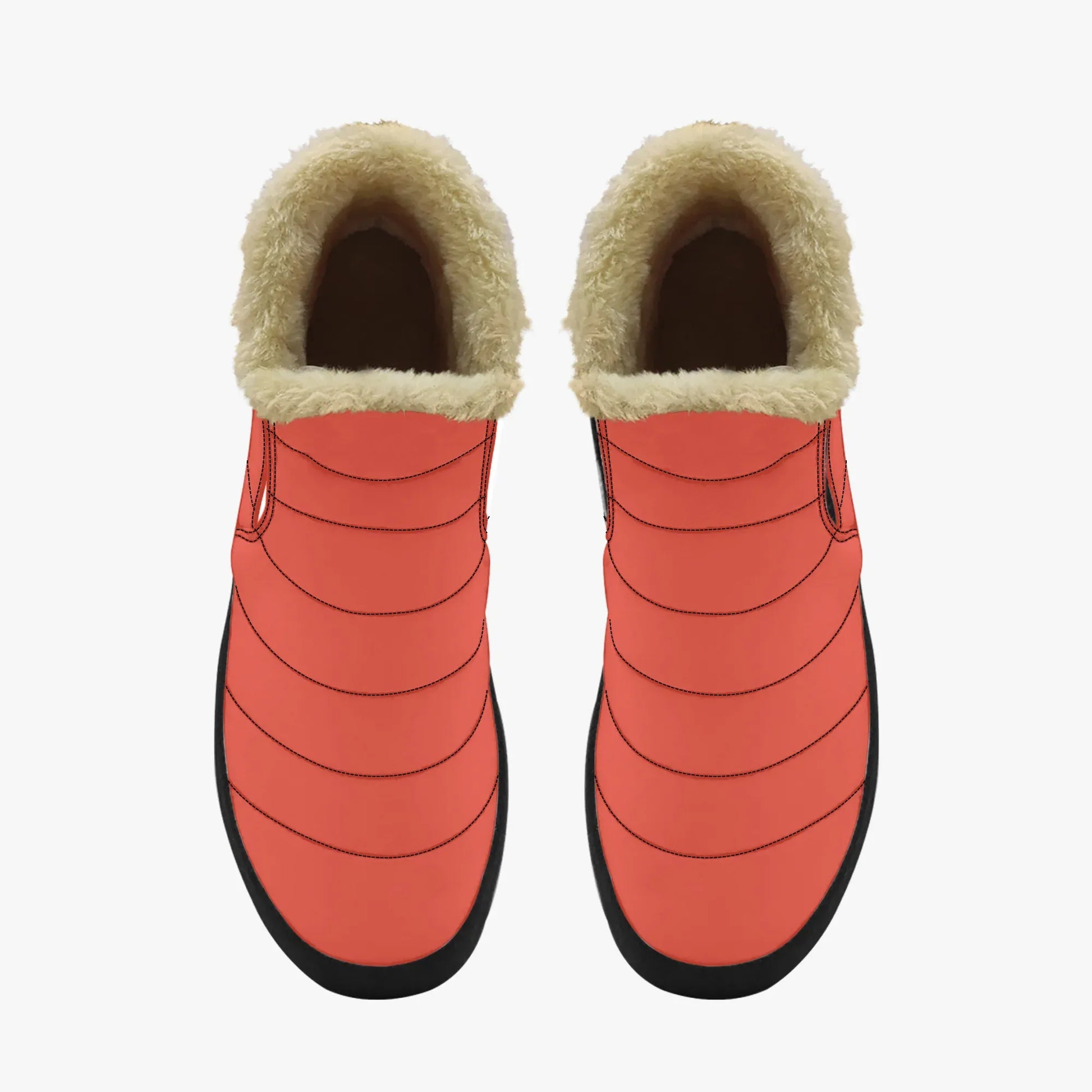 orange-red-faux-fur-slipper-boots-jlr-design-5 - JLR Design