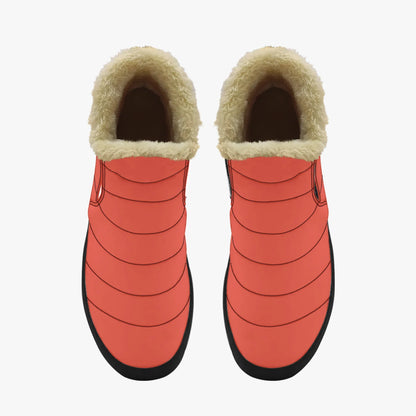 orange-red-faux-fur-slipper-boots-jlr-design-5 - JLR Design