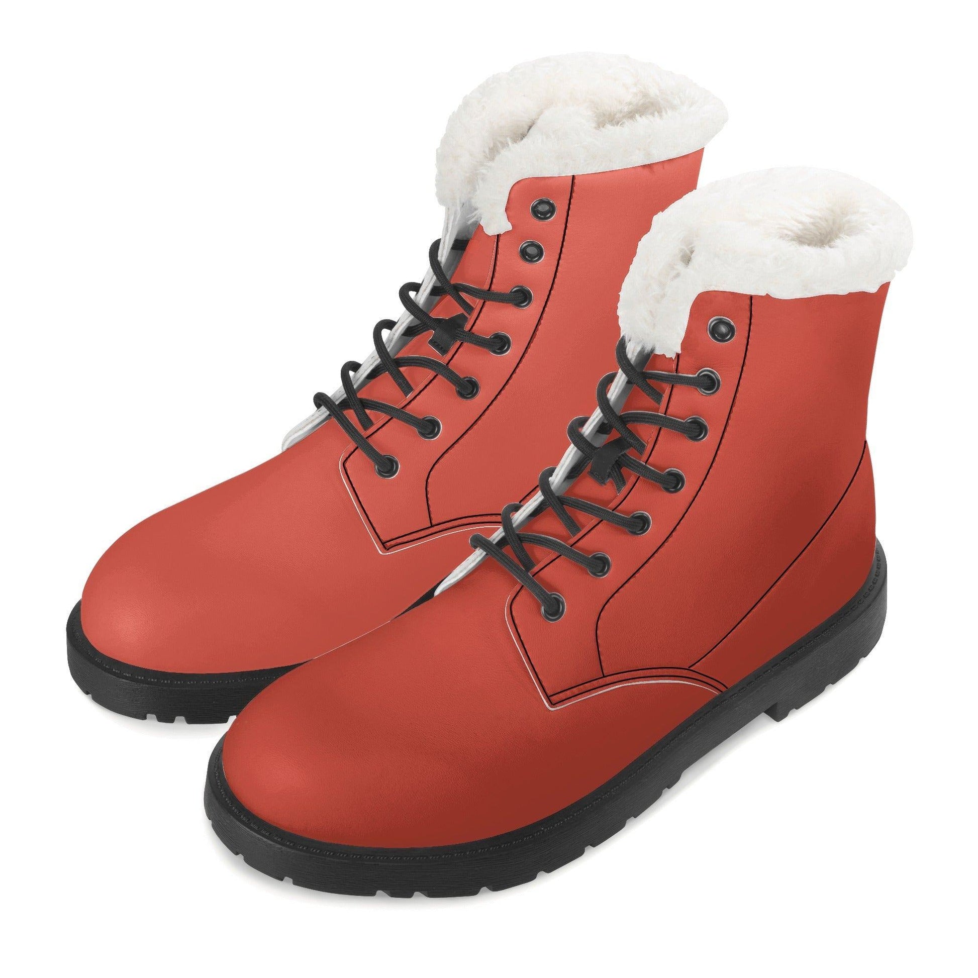 Orange Red Faux Fur Stiefel für Damen Lederstiefel 84.99 Damen, Faux, Fur, Lederstiefel, Orange, Red JLR Design