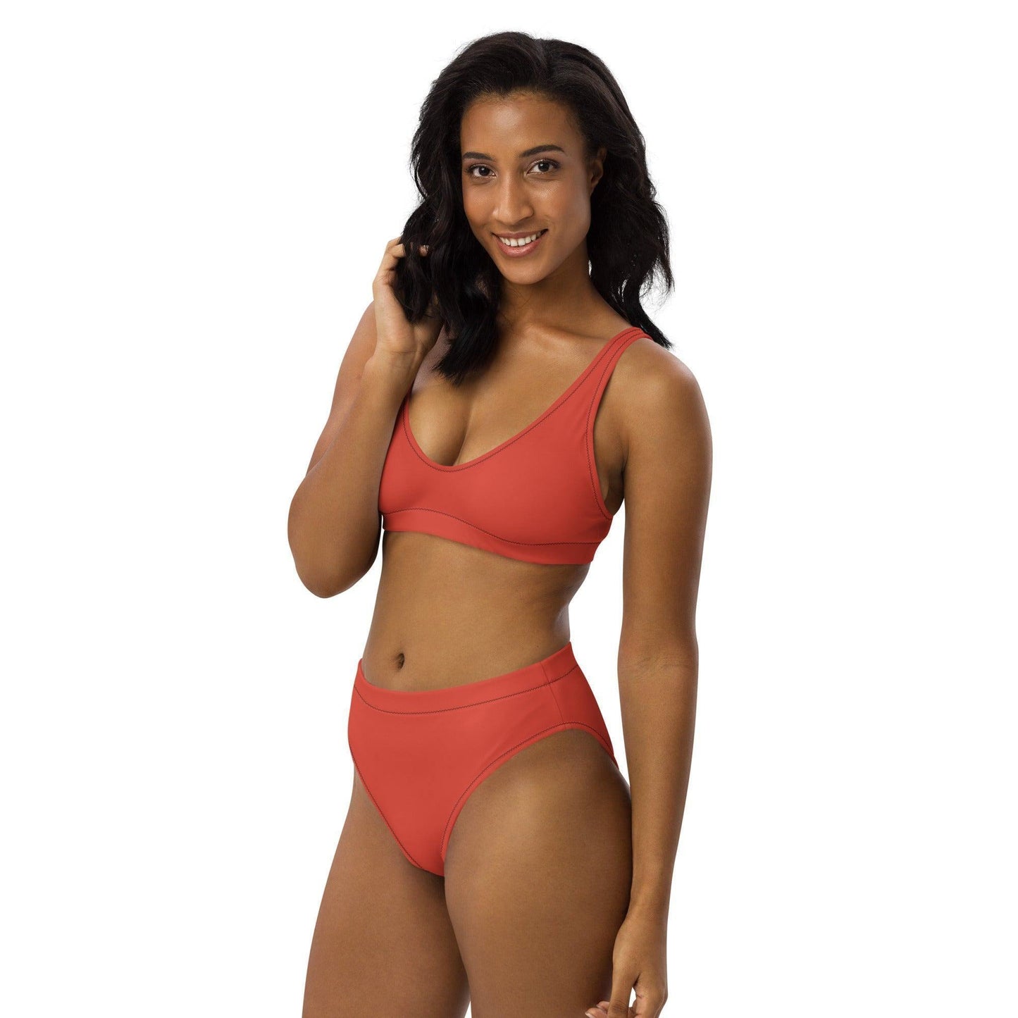 Orange Red High Waist Bikini Bikini 49.99 Bikini, Design, einfarbig, Einlagen, Elastan, Fashion, GRS, High, Mode, orange, Passform, Polyester, red, rot, Style, UPF50, Waist, zweilagig, zweitilig, Ökotex JLR Design