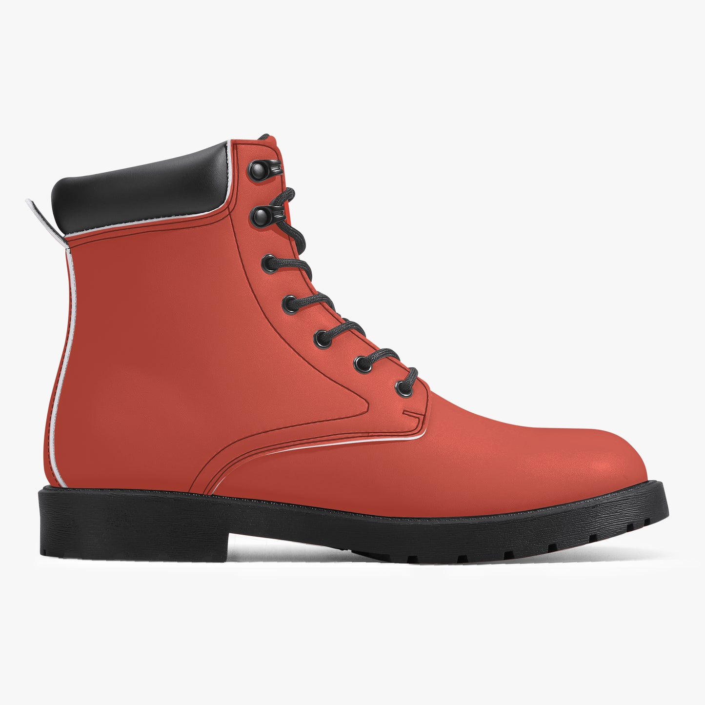 Orange Red Leder Boots | Stylische und Warme Winterstiefel Boots JLR Design