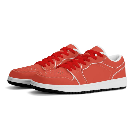 orange-red-low-top-leder-sneaker-fur-damen-sneaker-jlr-design-24364 - JLR Design