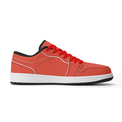 orange-red-low-top-leder-sneaker-fur-damen-sneaker-jlr-design-78274 - JLR Design