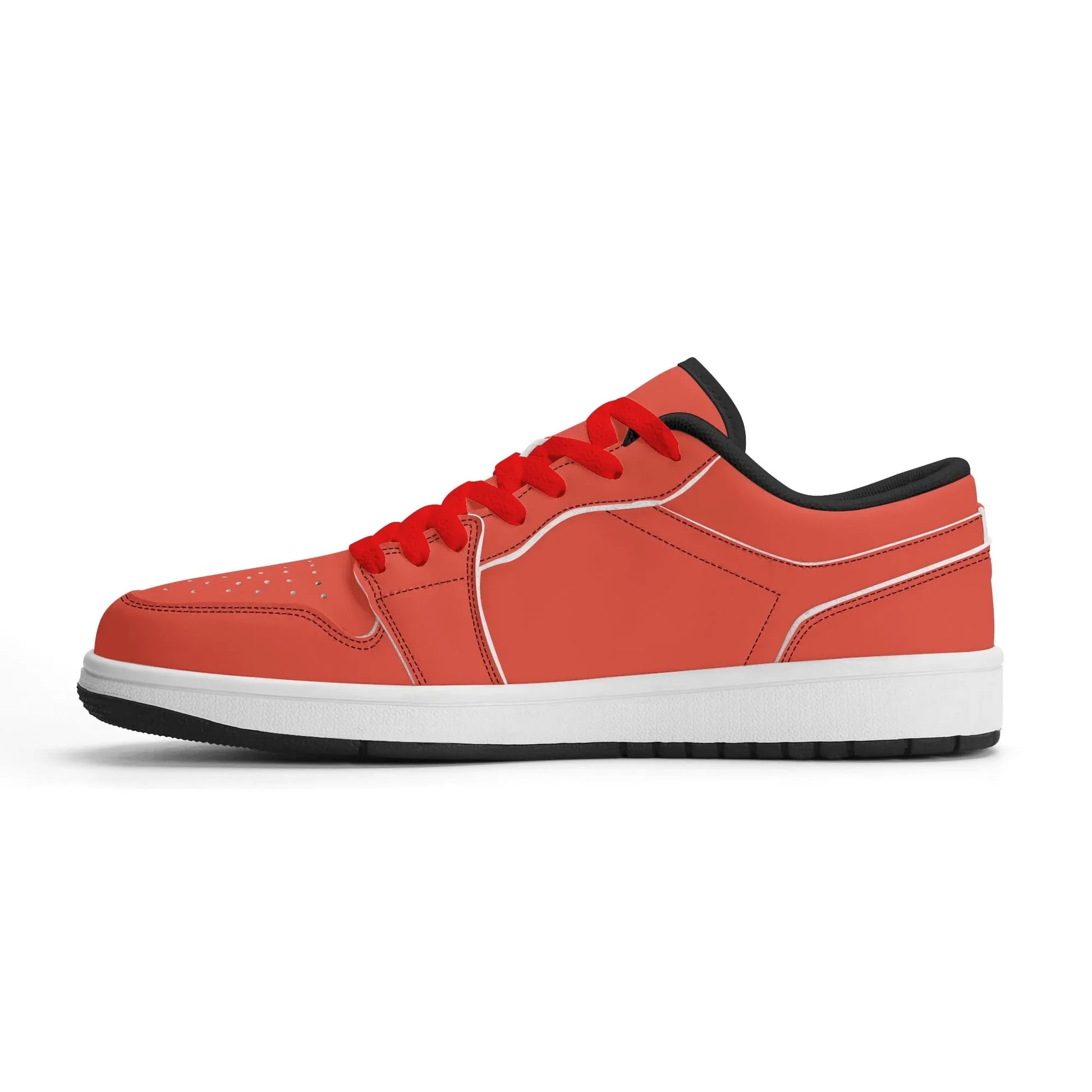 orange-red-low-top-leder-sneaker-fur-damen-sneaker-jlr-design-47298 - JLR Design