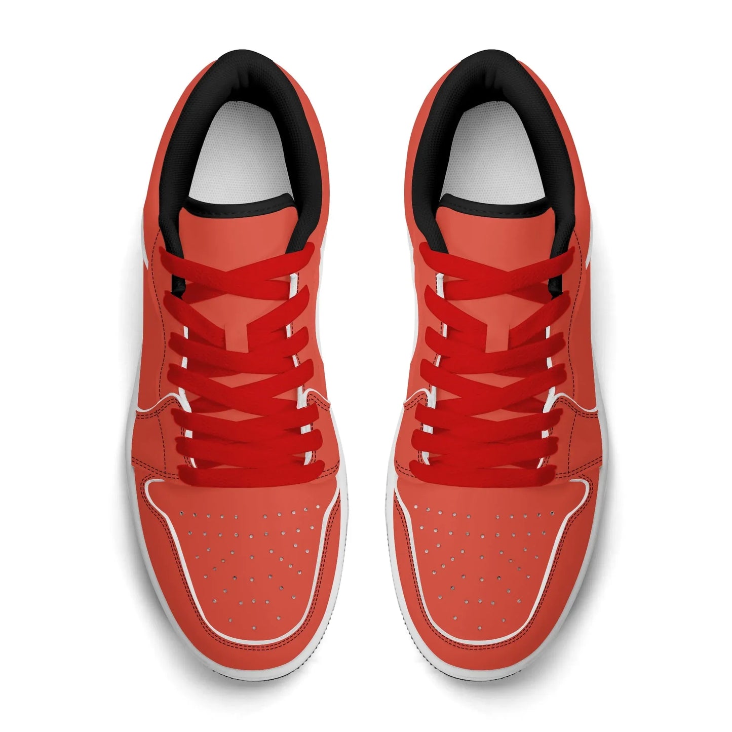 orange-red-low-top-leder-sneaker-fur-damen-sneaker-jlr-design-25682 - JLR Design
