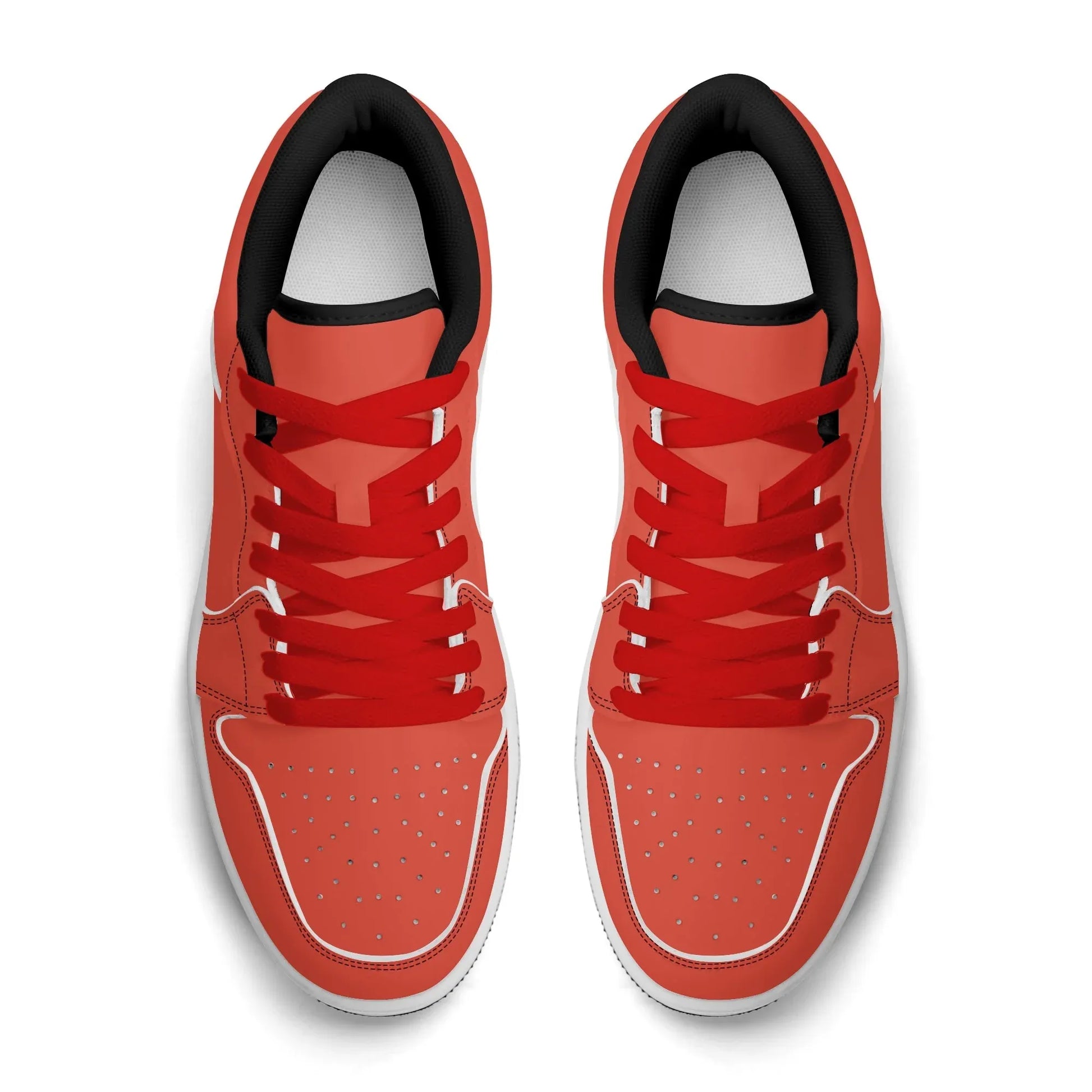 orange-red-low-top-leder-sneaker-fur-damen-sneaker-jlr-design-25682 - JLR Design