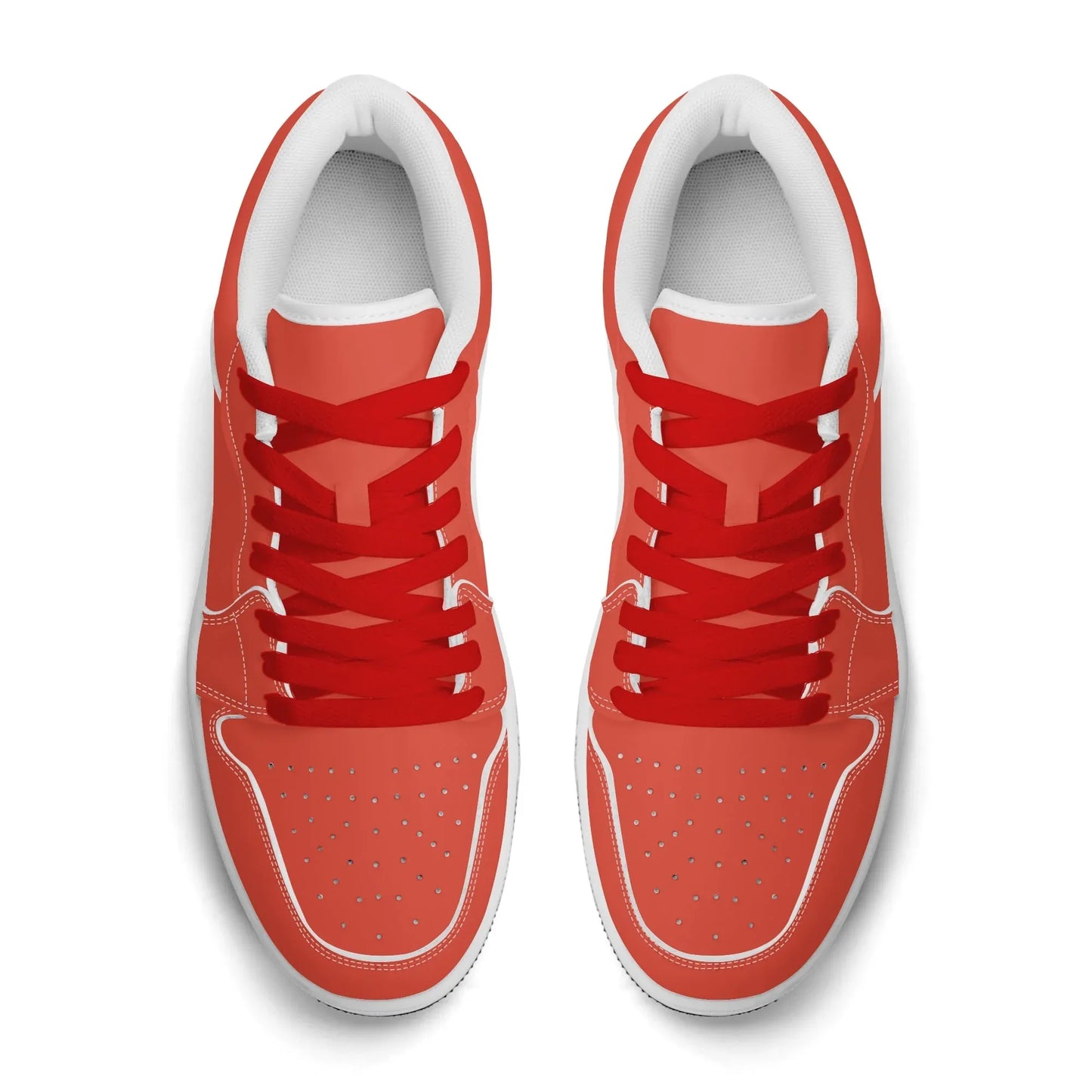 orange-red-low-top-leder-sneaker-fur-damen-sneaker-jlr-design-57650 - JLR Design