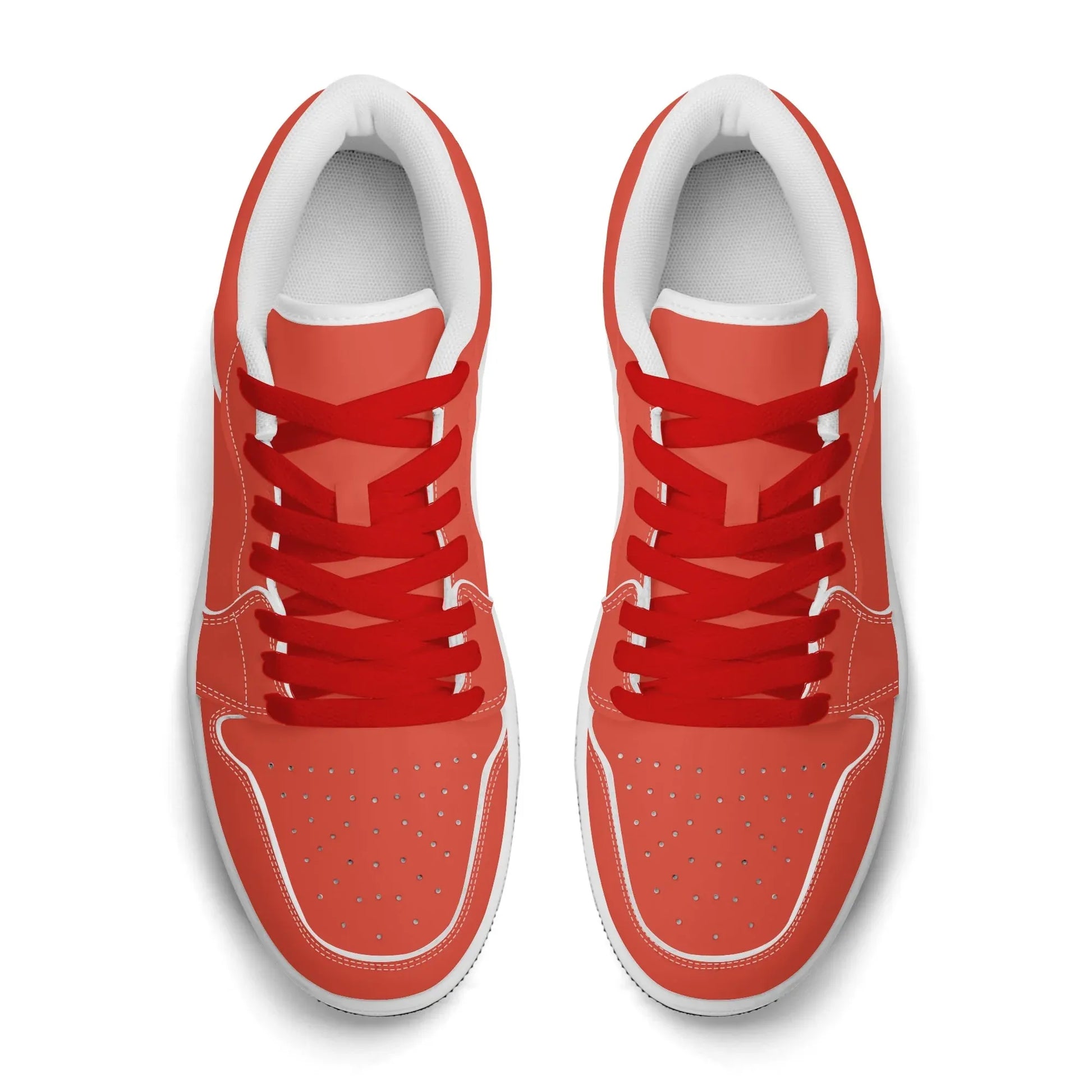 orange-red-low-top-leder-sneaker-fur-damen-sneaker-jlr-design-57650 - JLR Design