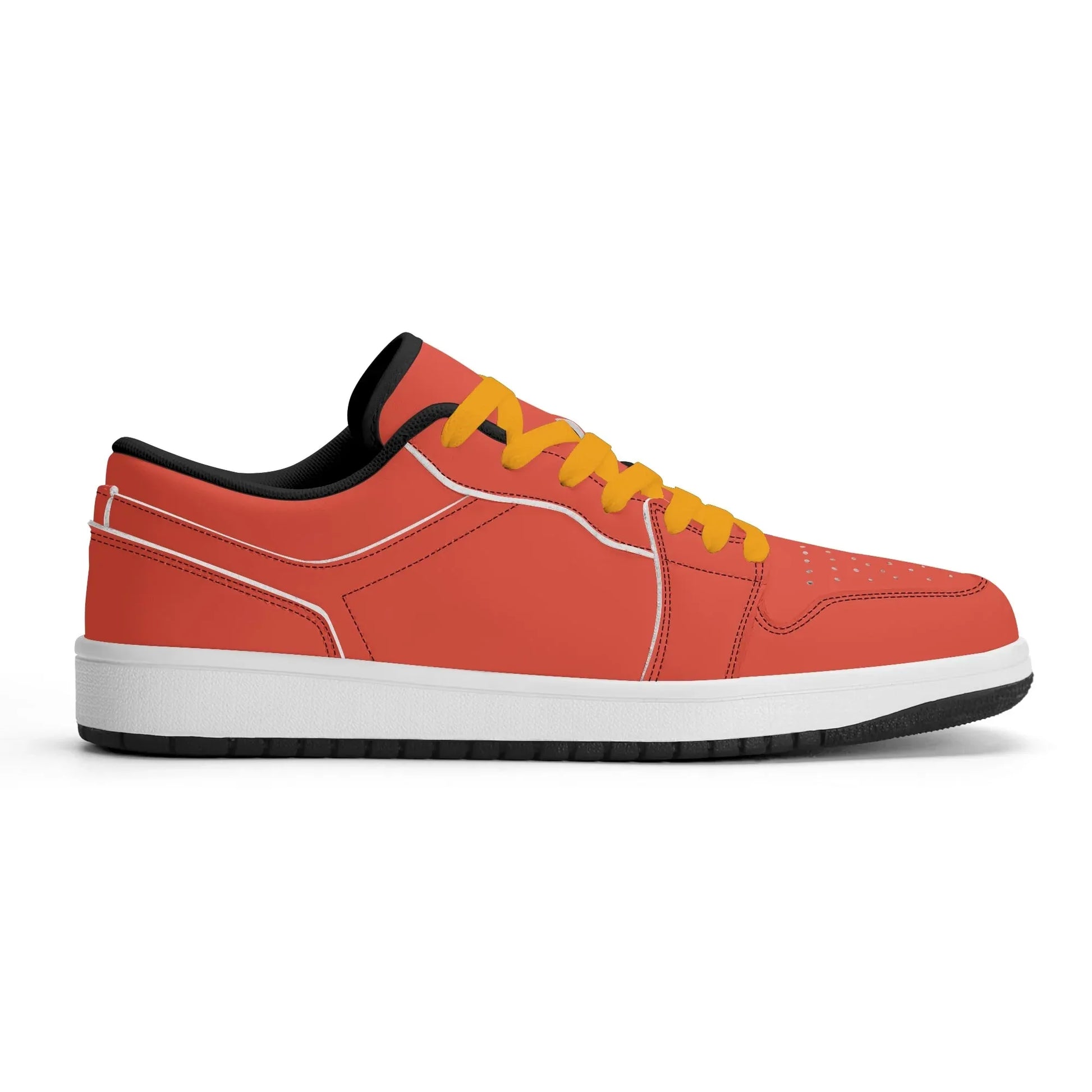 orange-red-low-top-leder-sneaker-fur-herren-sneaker-jlr-design-64689 - JLR Design